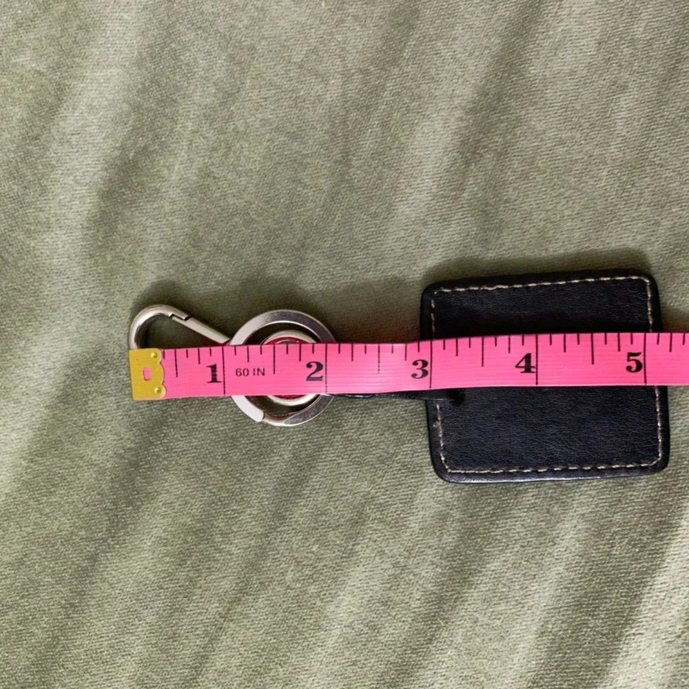Tignanello Black Leather Keychain #12